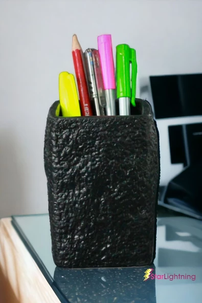 StarLightning Kalemlik Siyah Renk Masa Kalemliği Organizer Kalemlik Model 7 - Resim 2