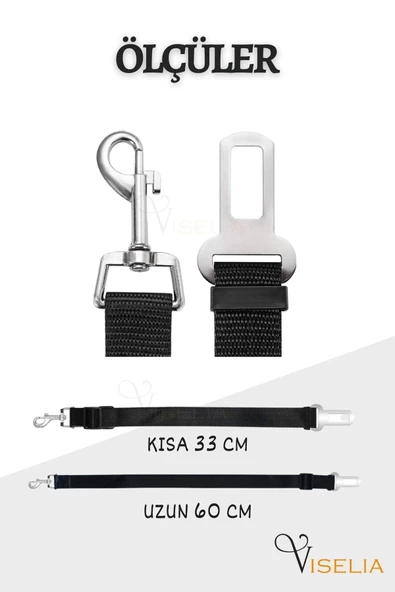 Viselia Evcil Hayvan Emniyet Kemeri Kedi Köpek Tasma Köpek Araç Kemeri - Resim 2