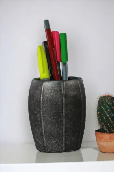 StarLightning Kalemlik Masa Kalemliği Organizer Kalemlik Gümüş Eskitme Renk Model 13 ürün görseli 1