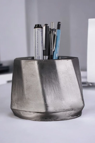 StarLightning Kalemlik Masa Kalemliği Organizer Kalemlik Gümüş Eskitme Renk Model 17 ürün görseli 1