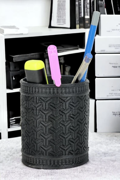 StarLightning Kalemlik Siyah Renk Masa Kalemliği Organizer Kalemlik Model 4 ürün görseli 1