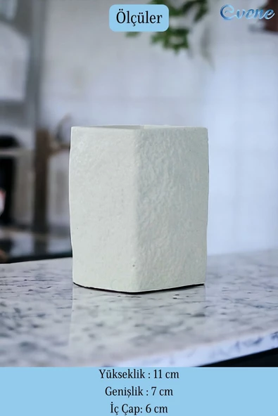 Evene Kalemlik Beyaz Renk Masa Kalemliği Organizer Kalemlik Model 7 - Resim 2