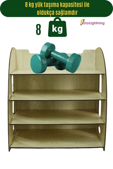 StarLightning Masa Düzenleyici Organizer Evrak Rafı Masaüstü Organizer Açık Meşe Renk Model 6 - 4