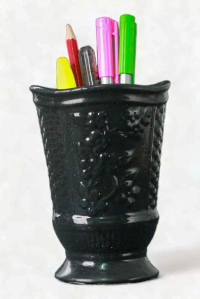 Evene Kalemlik Siyah Renk Masa Kalemliği Organizer Kalemlik Model 9 ürün görseli 1