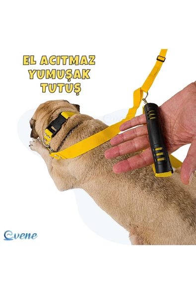 Pandogo Kedi Köpek Çiftli Gezdirme Tasması Sarı Çoklu Tasma Premium Kalite Model Amsterdam - Resim 4