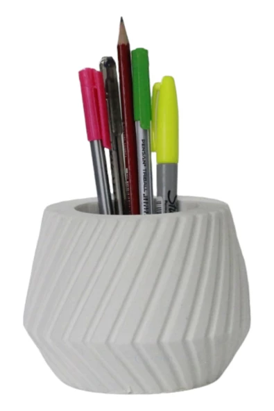 Evene Kalemlik Beyaz Renk Masa Kalemliği Organizer Kalemlik Model 21 ürün görseli 1