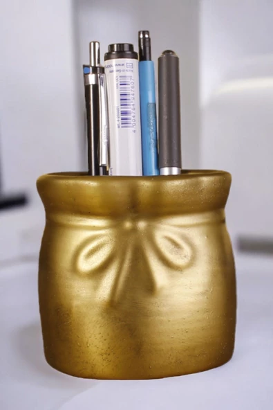 StarLightning Kalemlik Masa Kalemliği Organizer Kalemlik Altın Eskitme Renk Model 8 ürün görseli 1