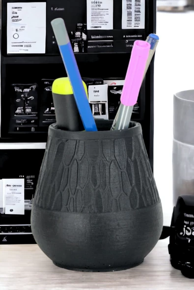 StarLightning Kalemlik Siyah Renk Masa Kalemliği Organizer Kalemlik Model 3 ürün görseli 1