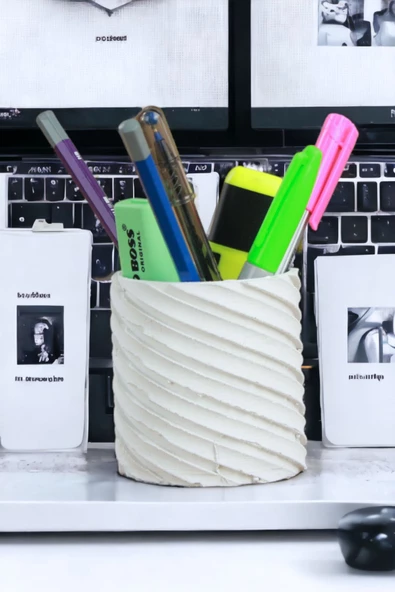 StarLightning Kalemlik Beyaz Renk Masa Kalemliği Organizer Kalemlik Model 6 ürün görseli 1