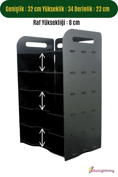 StarLightning Masa Düzenleyici Organizer Evrak Rafı Masaüstü Organizer Siyah Renk Model 5 - 2