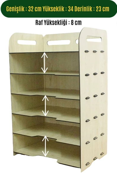 StarLightning Masa Düzenleyici Organizer Evrak Rafı Masaüstü Organizer Açık Meşe Renk Model 5 - 2