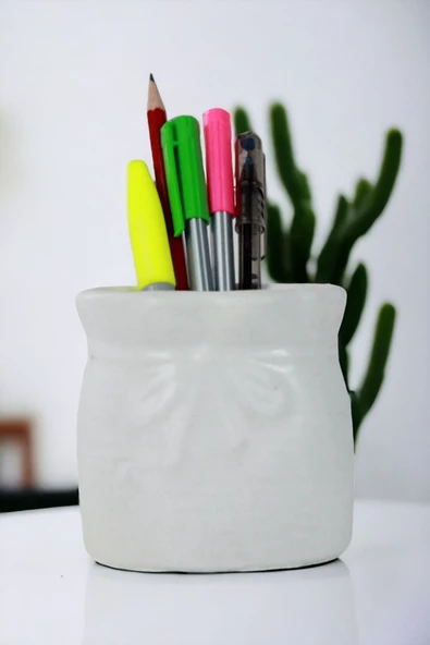StarLightning Kalemlik Beyaz Renk Masa Kalemliği Organizer Kalemlik Model 8 ürün görseli 1