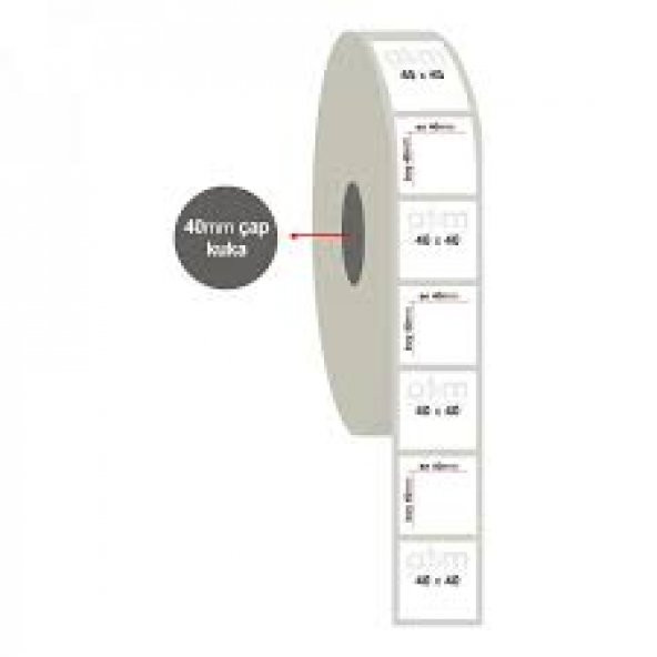 BARKOD ETİKETİ EKO TERMAL KUŞE 1 ADET FİYATI 500 SARIM 40X40 - 2