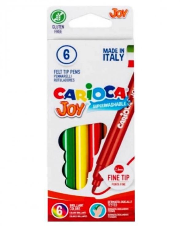 Carioca Joy Süper Yıkanabilir Keçeli Boya Kalemi 6lı