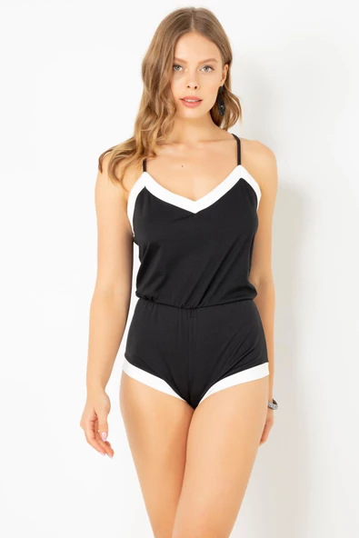 DoReMi Pamuklu Şortlu Tulum Pijama - 3