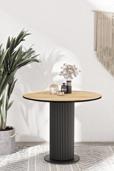 AVVİO LİLA 90X90 YUVARLAK MUTFAK MASASI YEMEK ODASI MASASI - Resim 2