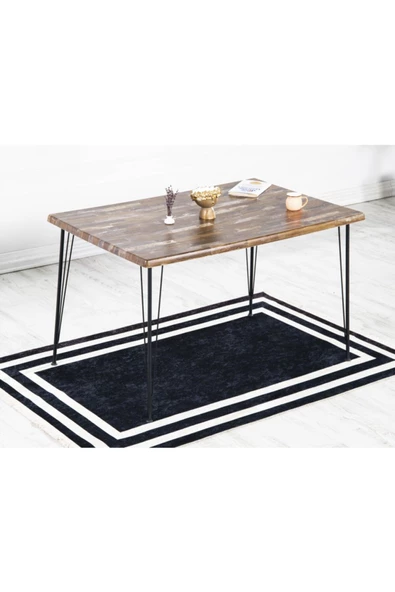 AVVİO Malta 80-120 Verzalit Yemek Masası Takımı-mutfak Masası Takımı-balkon Masa Takımı Ceviz ürün görseli