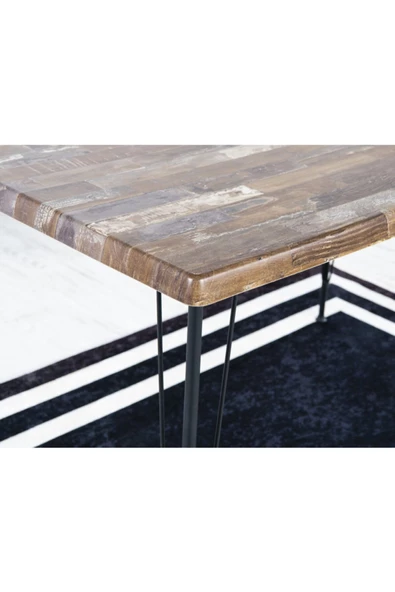 AVVİO Malta 80-120 Verzalit Yemek Masası Takımı-mutfak Masası Takımı-balkon Masa Takımı Ceviz - Resim 2