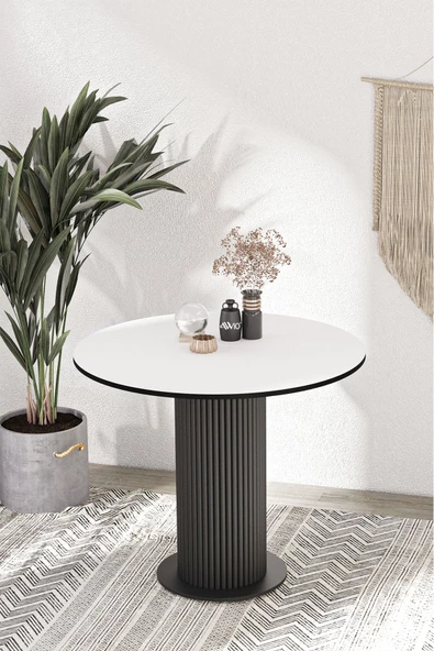 AVVİO LİLA 90X90 YUVARLAK MUTFAK MASASI YEMEK ODASI MASASI - 2