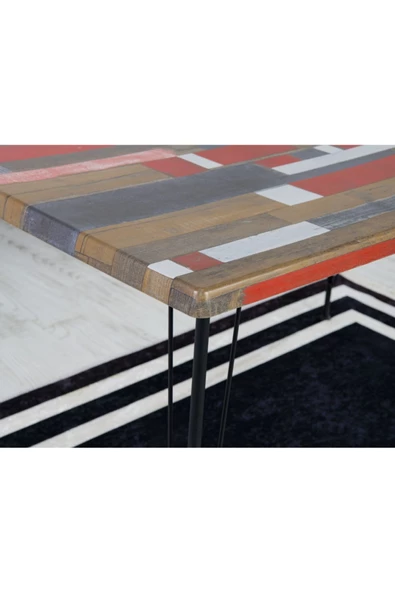 AVVİO Malta 80-120 Verzalit Yemek Masası Takımı-mutfak Masası Takımı-balkon Masa Takımı - Rengarenk - Resim 2