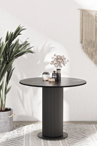 AVVİO LİLA 90X90 YUVARLAK MUTFAK MASASI YEMEK ODASI MASASI - Resim 2