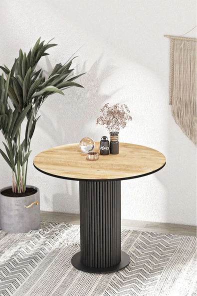 AVVİO LİLA 90X90 YUVARLAK MUTFAK MASASI YEMEK ODASI MASASI ürün görseli