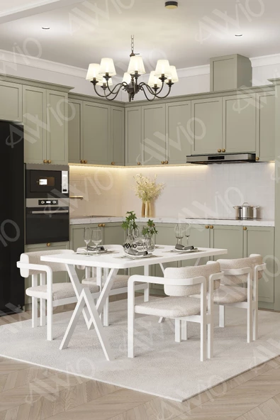 AVVİO LOREN Tokyo Demonte Sandalye 80x120 Yemek Masası Mutfak Masası 4 Kişilik ürün görseli