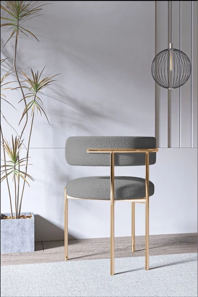 AVVİO Eliza Beyaz PTT Ayak 80X140 Yemek Masası Mutfak Masası Masa Sandalye Takımı(KADİFE KUMAŞ) - Resim 2