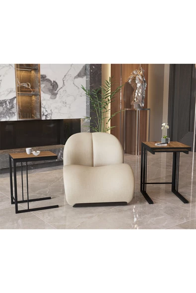 AVVİO YILDIZ Zigon Sehpa, Metal Zigon Sehpa (3 LÜ C ZİGON SEHPA) - 2