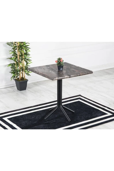 AVVİO Zen 2 Kişilik 80x80 Yemek Masası Takımı-mutfak Masası Takımı Gri - Resim 2