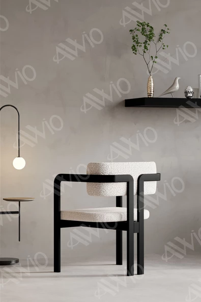 AVVİO SOPHİA Tokyo Sandalye Siyah Mutfak Salon Yemek Odası Sandalyesi Demonte Metal Ayak - 2