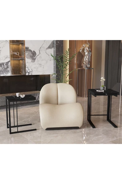 AVVİO YILDIZ Zigon Sehpa, Metal Zigon Sehpa (3 LÜ C ZİGON SEHPA) - 2