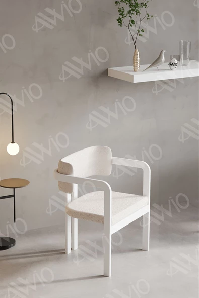 AVVİO TRENTO Tokyo Sandalye Beyaz Mutfak Salon Yemek Odası Sandalyesi Demonte Metal Ayak ürün görseli