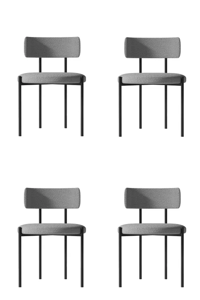 AVVİO Nilya 4 'lü Yemek Odası  Mutfak Masası Sandalyesi Cafe Restorant Sandalyesi (TEDDY SANDALYE) ürün görseli