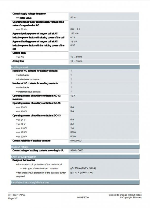 Siemens 3RT2637-1AP03 75 Kvar Kompanzasyon Kontaktörü - 4