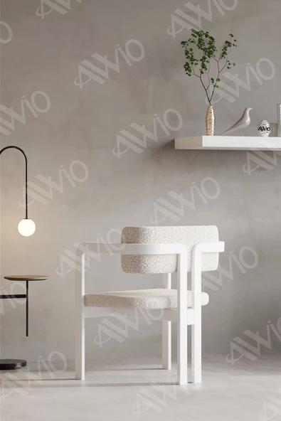 AVVİO TRENTO Tokyo Sandalye Beyaz Mutfak Salon Yemek Odası Sandalyesi Demonte Metal Ayak - Resim 2