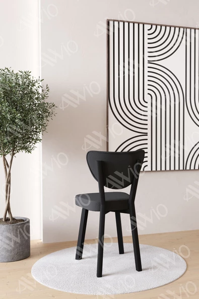 AVVİO Elma Mutfak Sandalyesi Yemek Odası Bahçe Balkon Otel Restoran Kafe Sandalyesi - Resim 2