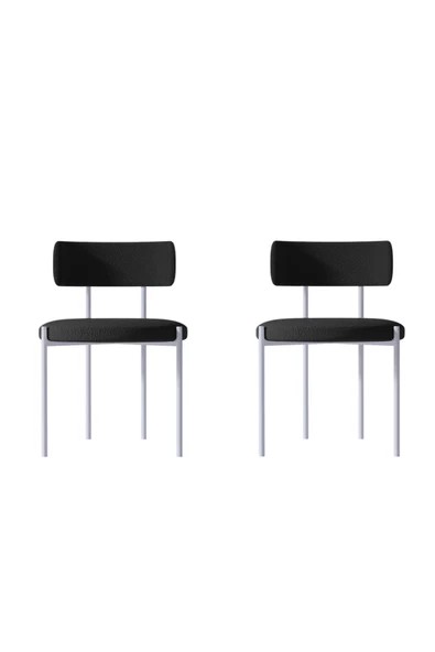 AVVİO Aysa Beyaz Yemek Odası Sandalyesi Mutfak Masası Sandalyesi Cafe Makyaj Sandalyesi (TEDDY SANDALYE) ürün görseli 1