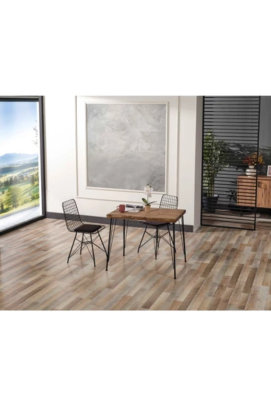 AVVİO 60x90 4 Kişilikdoğal Kütük Mutfak Masa Takımı-yemek Masa Takımı ürün görseli