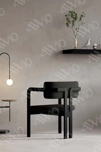 AVVİO SOPHİA Tokyo Sandalye Siyah Mutfak Salon Yemek Odası Sandalyesi Demonte Metal Ayak - Resim 2