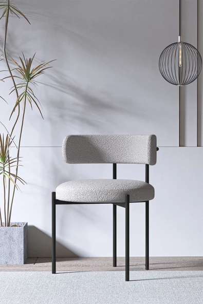 AVVİO Olivya Teddy Ptt Ayak 80x160 Oval Yemek Masası Mutfak Masası Masa Sandalye Takımı (BUKLE KUMAŞ) - Resim 2