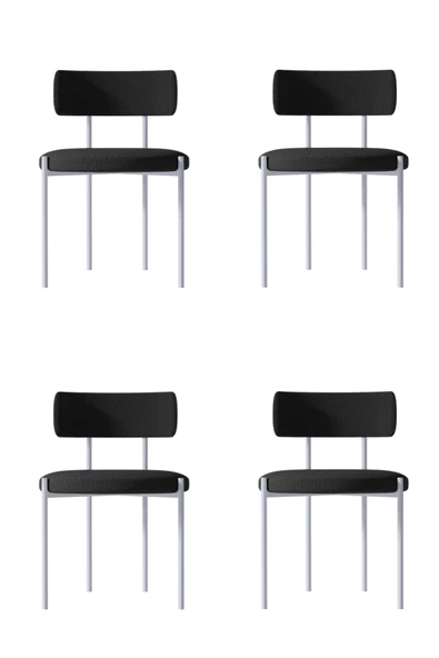 AVVİO Vilza 4'LÜ Beyaz Yemek Odası  Mutfak Masası Sandalyesi Cafe Makyaj Sandalyesi (TEDDY SANDALYE) ürün görseli