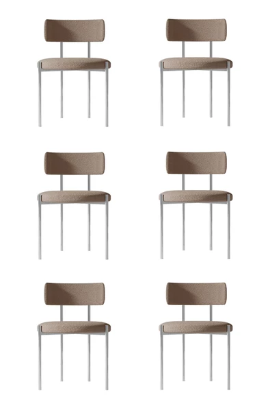 AVVİO Cheri  Gümüş 6 'lI Yemek Odası Sandalyesi Mutfak Masası  Cafe Restorant Sandalyesi (TEDDY SANDALYE) ürün görseli