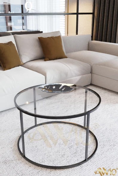 AVVİO Rigel Camlı Orta Sehpa 75cm