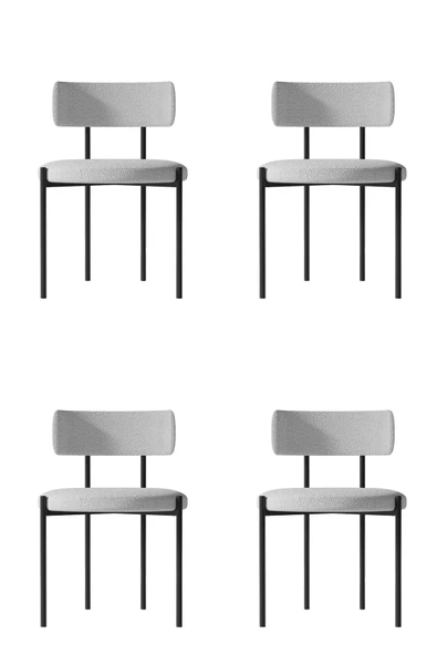 AVVİO Nilya 4 'lü Yemek Odası  Mutfak Masası Sandalyesi Cafe Restorant Sandalyesi (TEDDY SANDALYE) ürün görseli