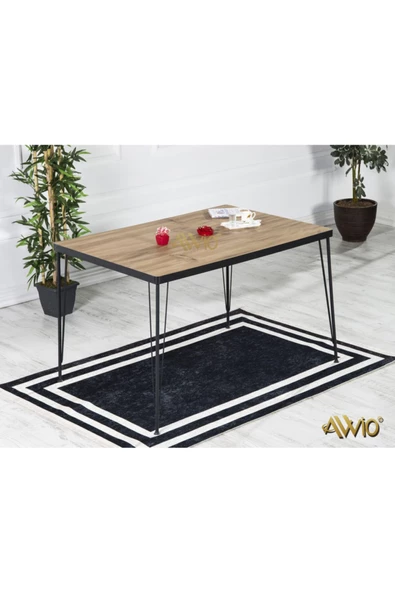 AVVİO Arya 4 Kişilik 80x120 Yemek Masası Takımı-mutfak Masası Takımı-akça Oval Kenar - Resim 2