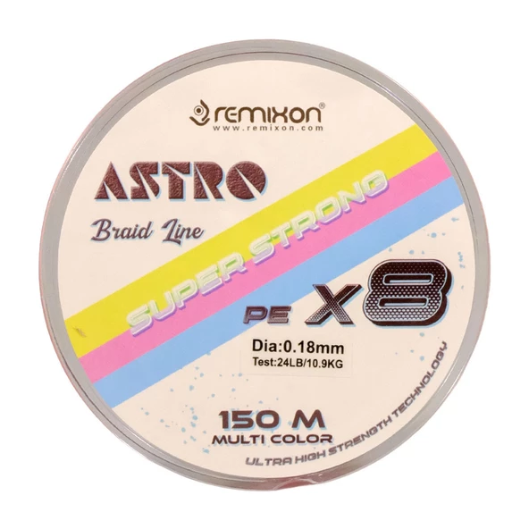 Remixon Astro 8B Multicolor 150m İp Misina Kalınlık (mm) : 0,16mm - Resim 2