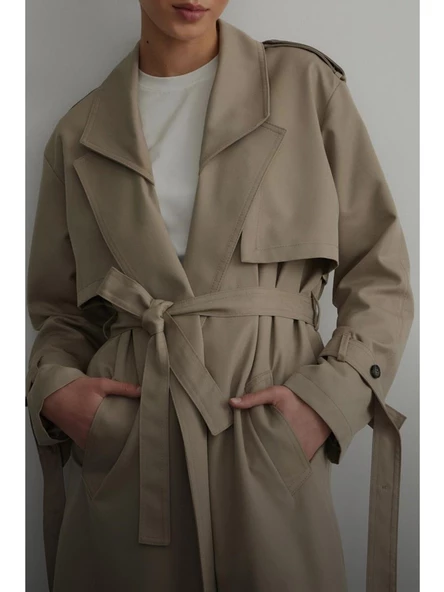 Suud Collection Haki Re-edition 1980 Trençkot - 3