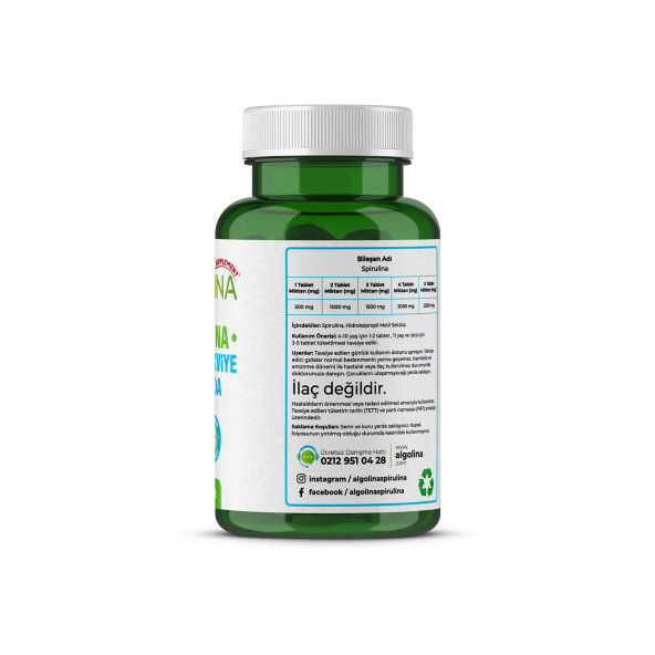 Algolina Spirulina Tablet 600 Mg - 120 Tablet - 3