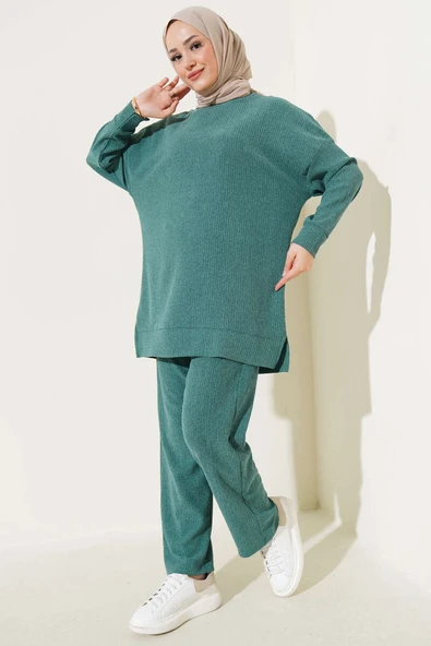 Bürümcük Basic Tunik İkili Takım Yeşil